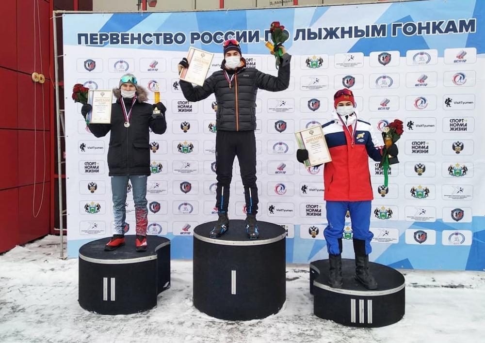 Владислав Афанасьев завоевал серебро в спринте свободным стилем на первенстве России по лыжным гонкам в Тюмени