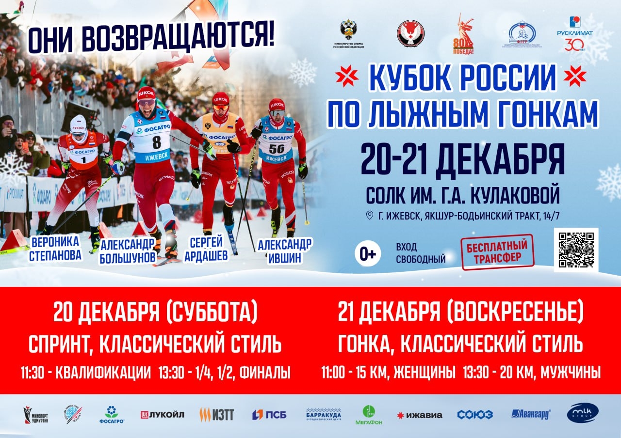 4-й этап Кубка России в Ижевске. Расписание