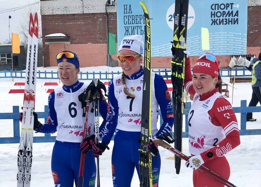 Призеры женского масс-старта © ФЛГР